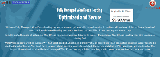 Knownhost managed wordpress hosting discount voucher 