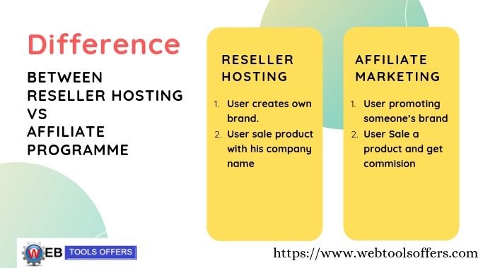 Difference between Hosting Reseller and Affiliate Programme