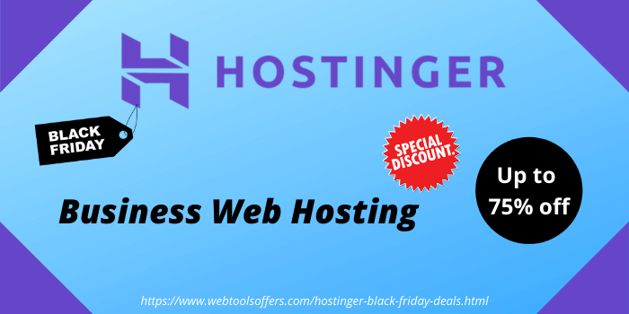 Hostinger business web hosting up to 75% off