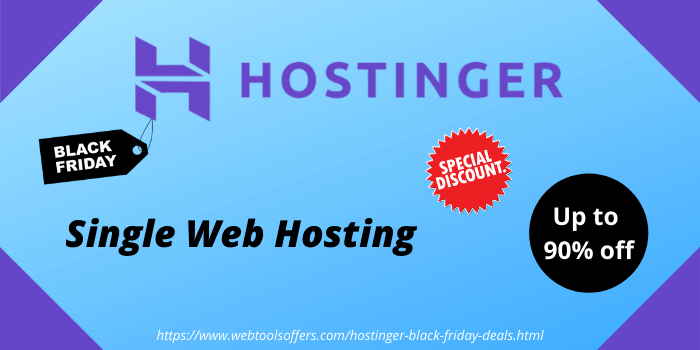 Hostinger single web hosting upto 90% off