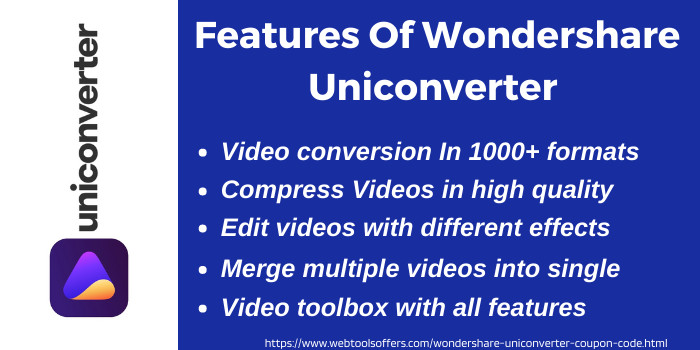 Features of Wondershare UniConverter