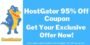 HostGator 95% Off Coupon