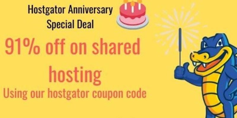 91% Off Hostgator Anniversary Sale 2024 | Birthday Sale